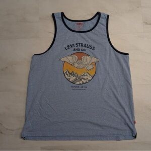 Levi’s Blue Eagle Logo Tank Top Men’s Size XXL